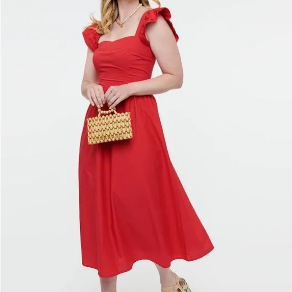 Unique Vintage Red Midi Dress